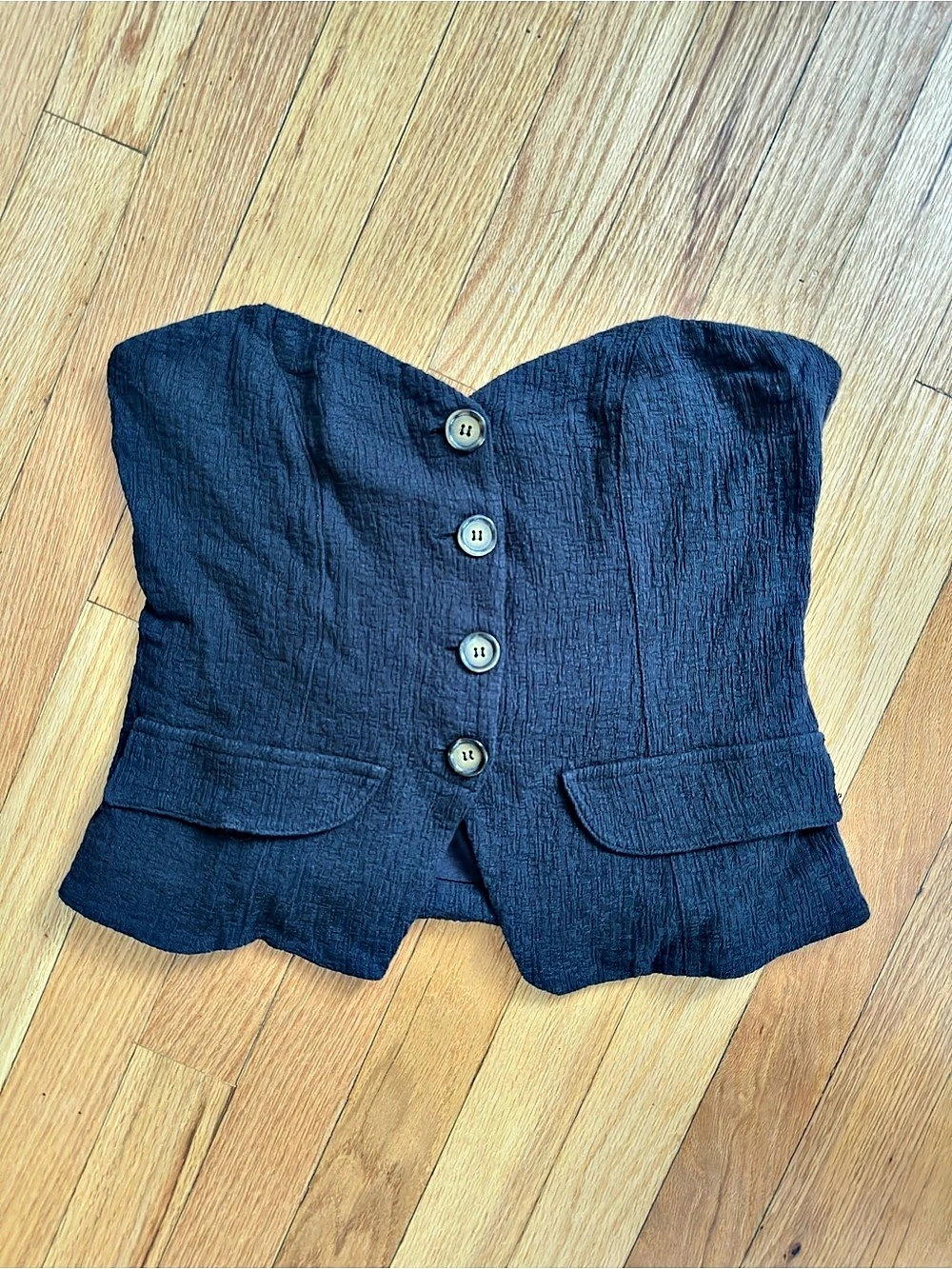 Anthropologie navy blue corsette